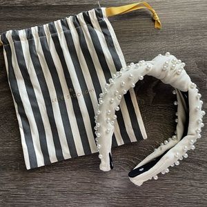 Lele Sadoughi Ivory top knot headband